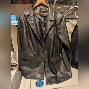 NWT Fallon Faux Leather Jacket/Blazer